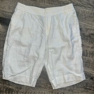 Liz Claiborne White Bermuda Shorts Comfortable Cotton Blend